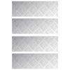 Vidaxl trap tread rechthoekig 4 pcs zilver 75 x 25 cm aluminium