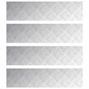 Vidaxl trap tread rechthoekig 4 pcs zilver 100 x 25 cm aluminium