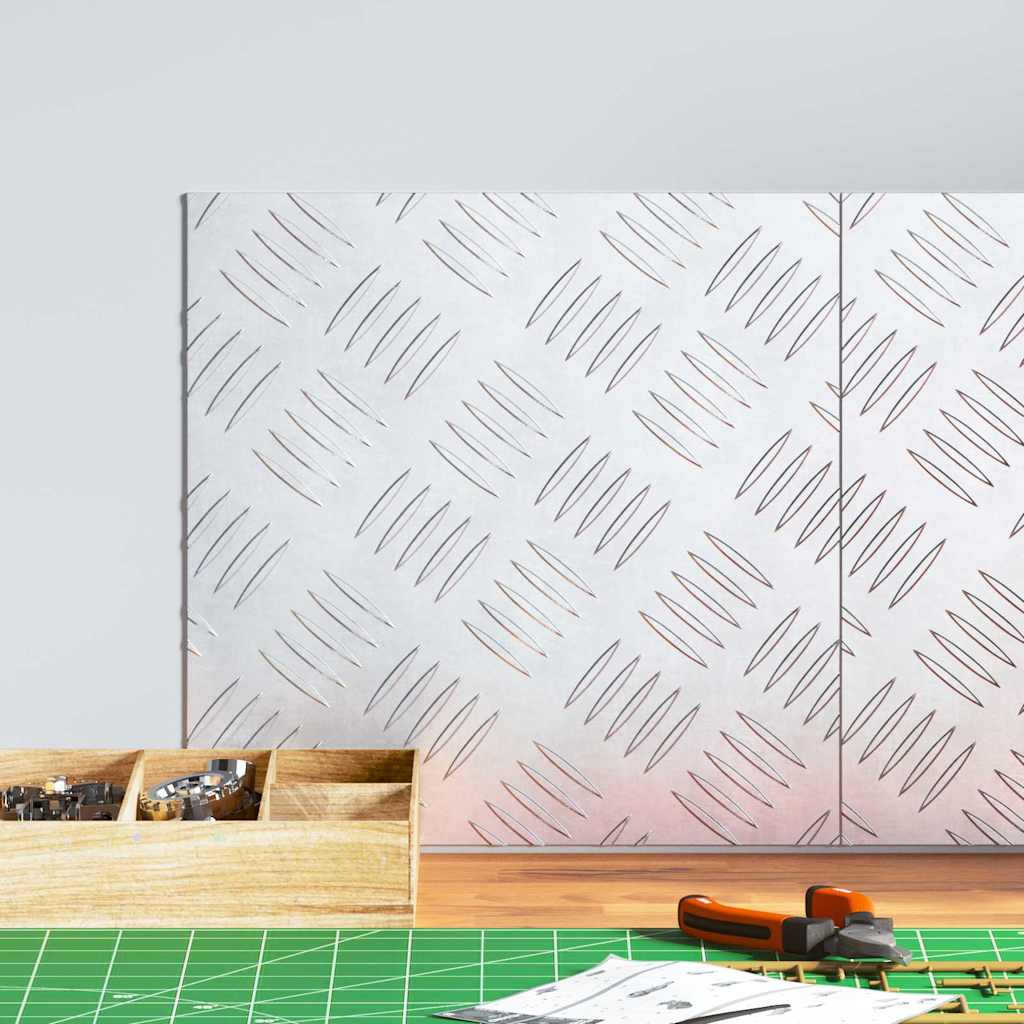 Vidaxl trapmatten 2 st 30 x 30 cm zilver aluminium vierkant