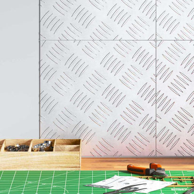 Vidaxl trapmatten 4 st 30 x 30 cm zilver aluminium vierkant