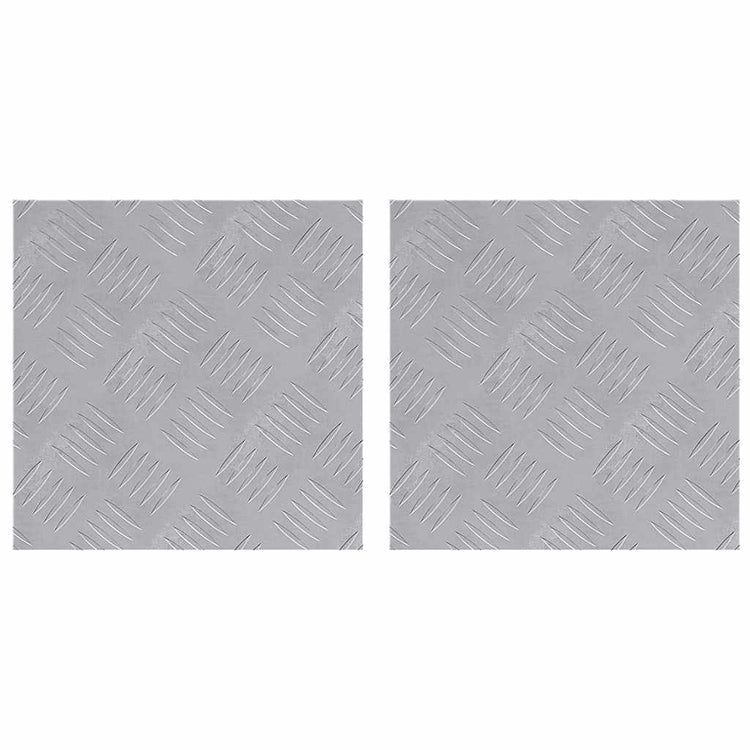 Vidaxl trapmatten 2 st 30 x 30 cm zilver aluminium vierkant