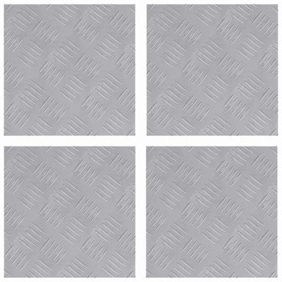 Vidaxl trapmatten 4 st 30 x 30 cm zilver aluminium vierkant
