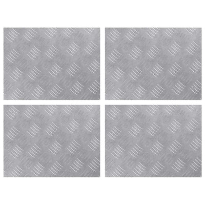 Vidaxl trapmatten 4 st 40 x 30 cm zilver aluminium rechthoekig