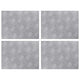 Vidaxl trapmatten 4 st 40 x 30 cm zilver aluminium rechthoekig