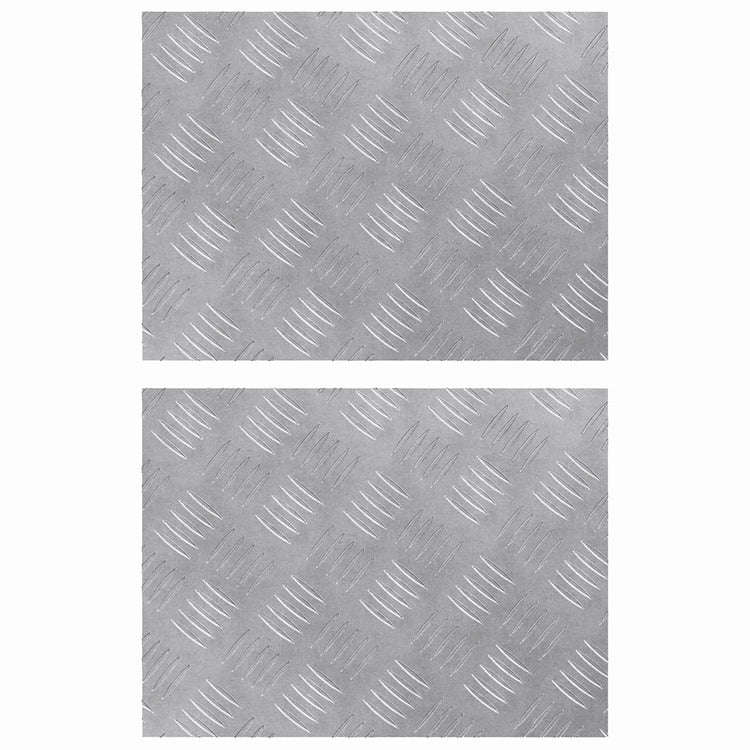 Vidaxl trapmatten 2 st 40 x 30 cm zilver aluminium rechthoekig