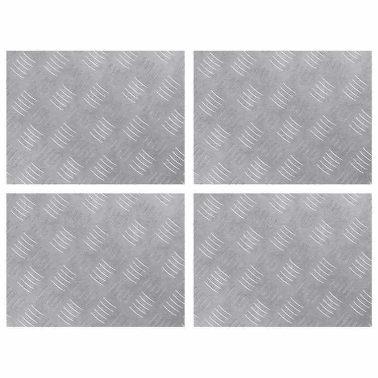 Vidaxl trapmatten 4 st 40 x 30 cm zilver aluminium rechthoekig