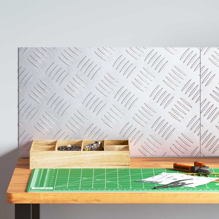 Vidaxl trapmatten 2 st 50 x 30 cm zilver aluminium rechthoekig