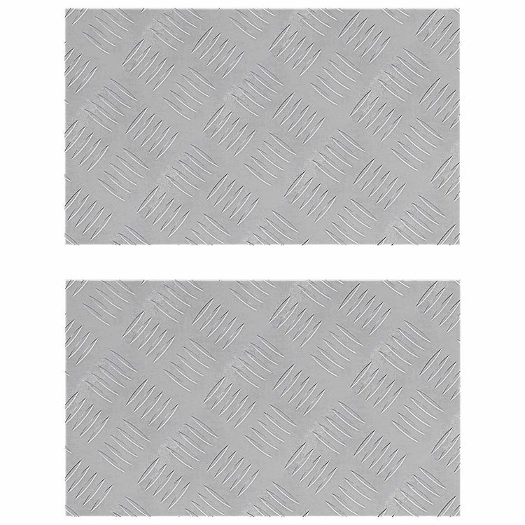 Vidaxl trapmatten 2 st 50 x 30 cm zilver aluminium rechthoekig