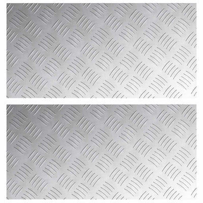 Vidaxl trapmatten 2 st 60 x 30 cm zilver aluminium rechthoekig
