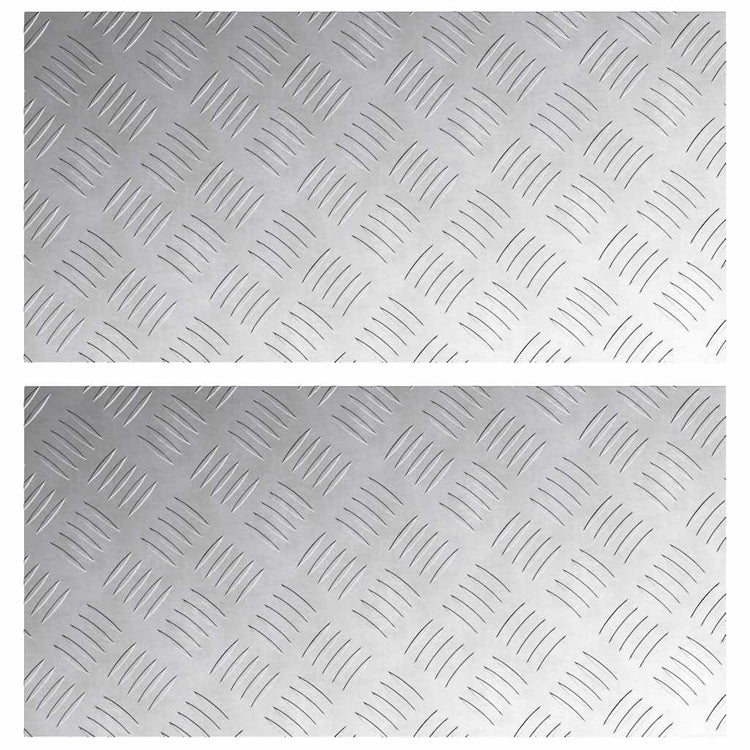 Vidaxl trapmatten 2 st 60 x 30 cm zilver aluminium rechthoekig
