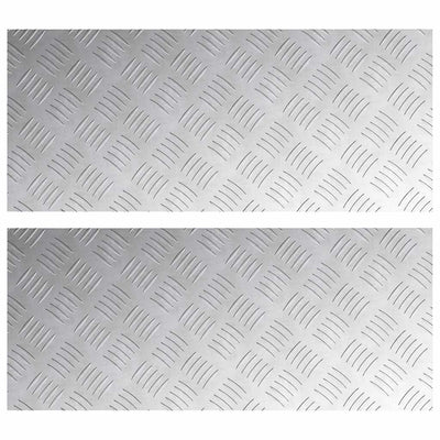 Vidaxl trapmatten 2 st 70 x 30 cm zilver aluminium rechthoekig