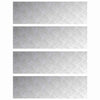 Vidaxl trap tread rechthoekig 4 pcs zilver 100 x 30 cm aluminium