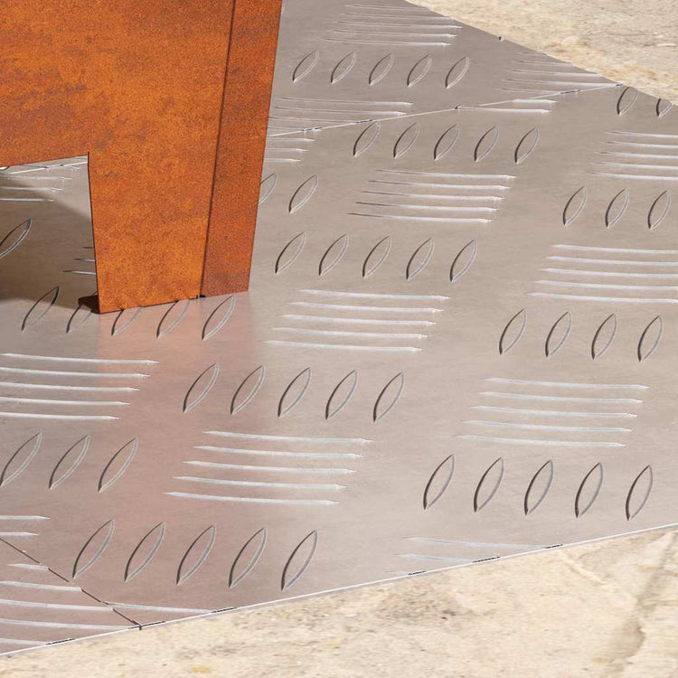 Vidaxl trapmatten 4 st 40 x 40 cm zilver aluminium vierkant
