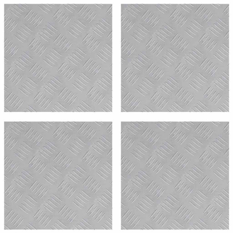 Vidaxl trapmatten 4 st 40 x 40 cm zilver aluminium vierkant