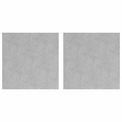 Vidaxl trapmatten 2 st 40 x 40 cm zilver aluminium vierkant