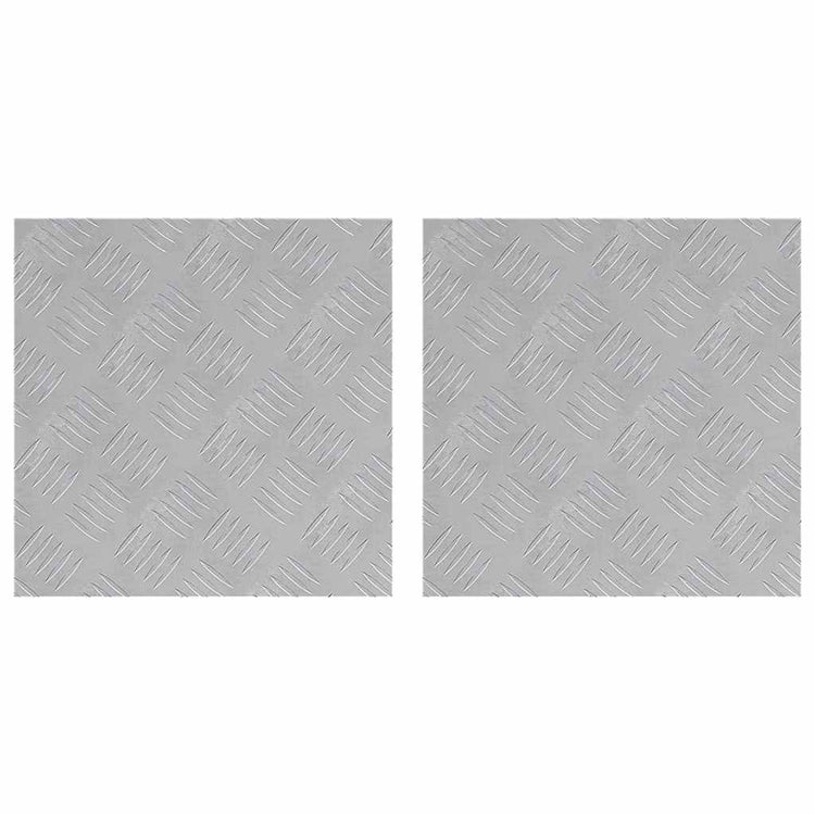 Vidaxl trapmatten 2 st 40 x 40 cm zilver aluminium vierkant