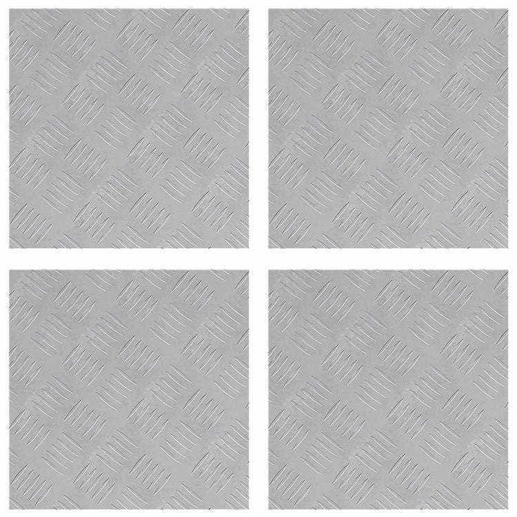 Vidaxl trapmatten 4 st 40 x 40 cm zilver aluminium vierkant