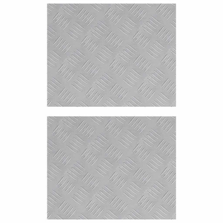 Vidaxl trapmatten 2 st 50 x 40 cm zilver aluminium rechthoekig