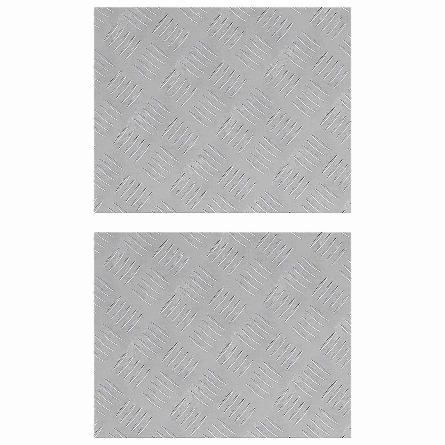 Vidaxl trap tread rechthoekig 2 pcs zilver 50 x 40 cm aluminium