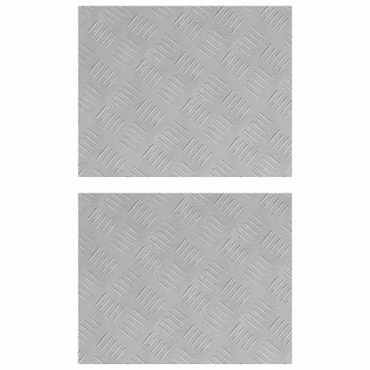 Vidaxl trapmatten 2 st 50 x 40 cm zilver aluminium rechthoekig