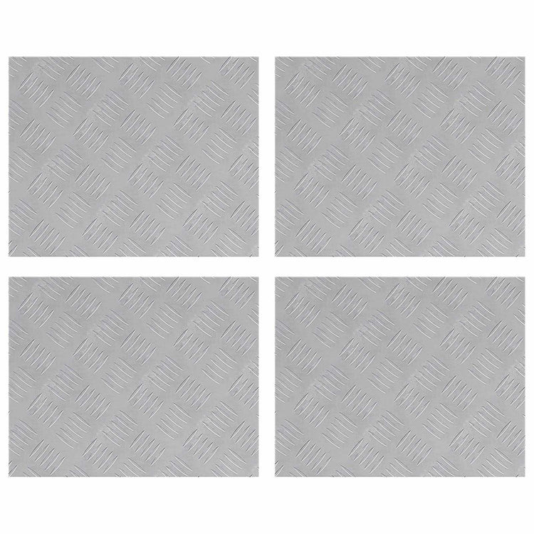 Vidaxl trapmatten 4 st 50 x 40 cm zilver aluminium rechthoekig