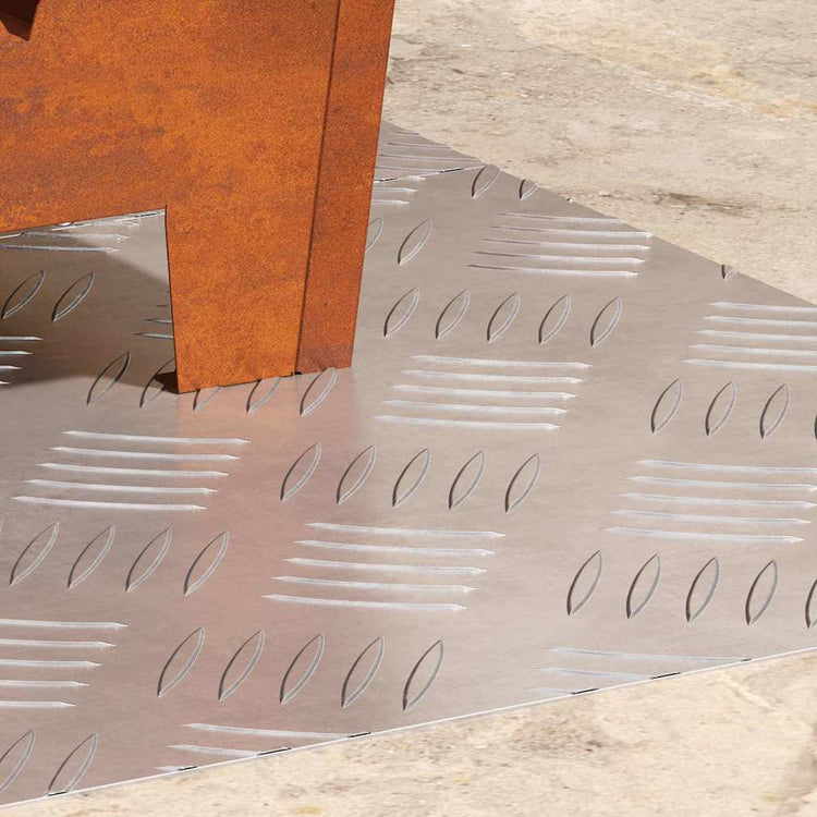 Vidaxl trapmatten 2 st 60 x 40 cm zilver aluminium rechthoekig