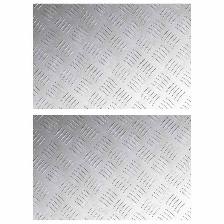 Vidaxl trapmatten 2 st 60 x 40 cm zilver aluminium rechthoekig