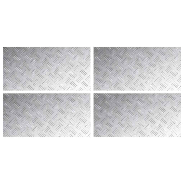 Vidaxl trapmatten 4 st 80 x 40 cm zilver aluminium rechthoekig