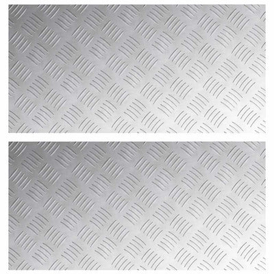 Vidaxl trapmatten 2 st 80 x 40 cm zilver aluminium rechthoekig