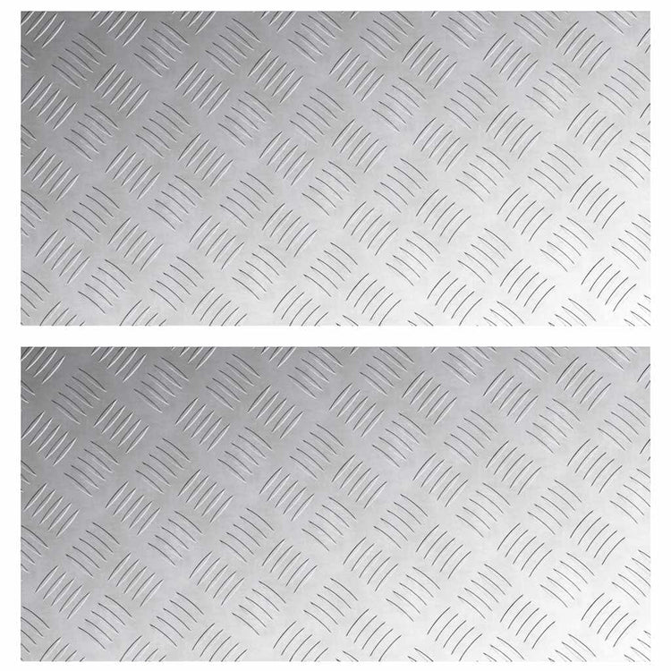 Vidaxl trapmatten 2 st 80 x 40 cm zilver aluminium rechthoekig