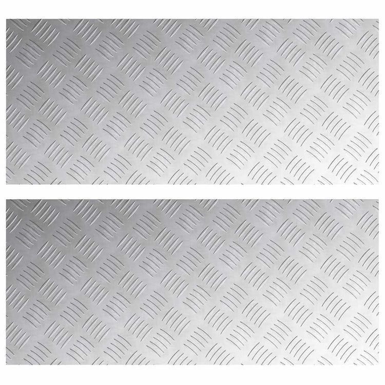 Vidaxl trapmatten 2 st 90 x 40 cm zilver aluminium rechthoekig