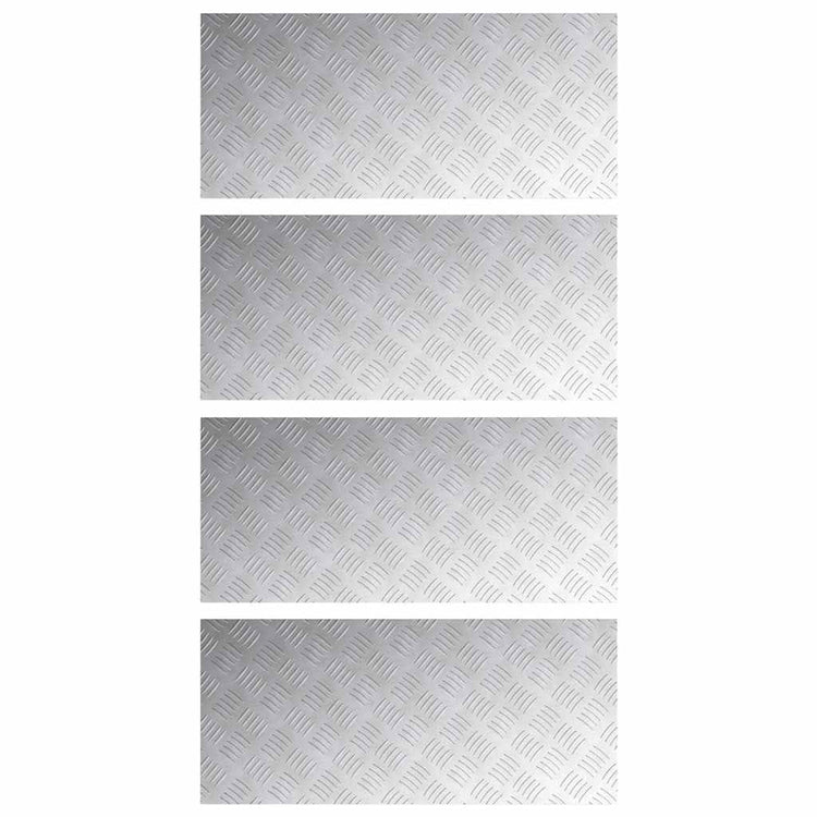 Vidaxl trapmatten 4 st 90 x 40 cm zilver aluminium rechthoekig