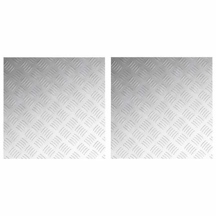 Vidaxl trapmatten 2 st 50 x 50 cm zilver aluminium vierkant