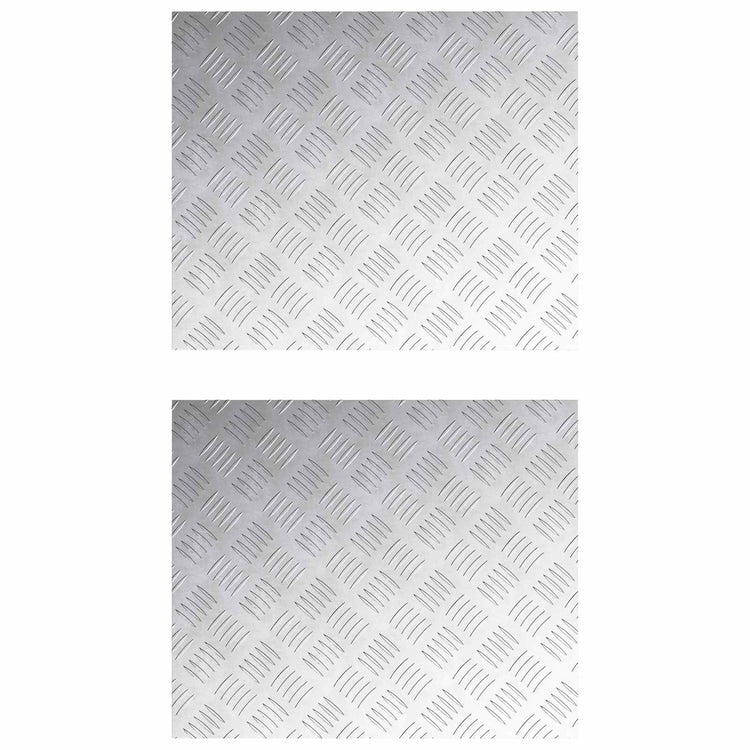 Vidaxl trapmatten 2 st 60 x 50 cm zilver aluminium rechthoekig