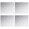 Vidaxl trap tread rechthoekig 4 pcs zilver 60 x 50 cm aluminium