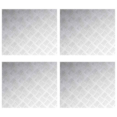 Vidaxl trapmatten 4 st 60 x 50 cm zilver aluminium rechthoekig