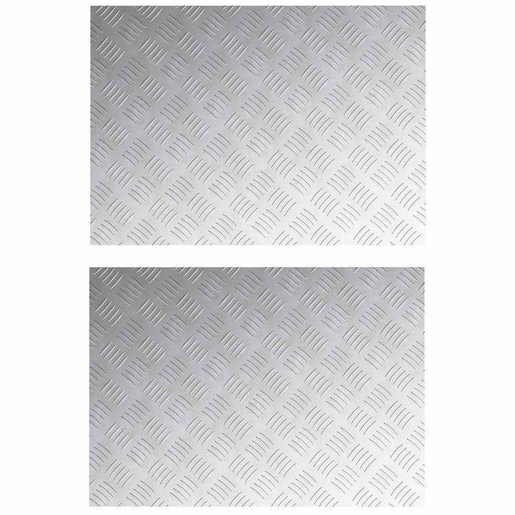 Vidaxl trapmatten 2 st 70 x 50 cm zilver aluminium rechthoekig