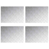 Vidaxl trap tread rechthoekig 4 pcs zilver 70 x 50 cm aluminium