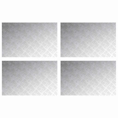Vidaxl trapmatten 4 st 80 x 50 cm zilver aluminium rechthoekig