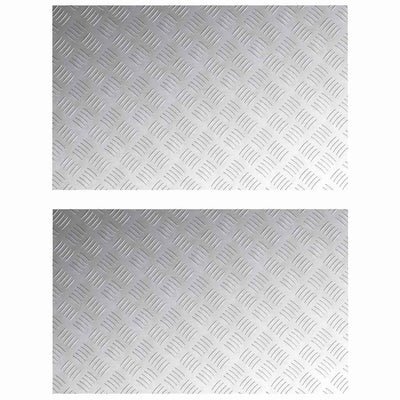 Vidaxl trapmatten 2 st 80 x 50 cm zilver aluminium rechthoekig
