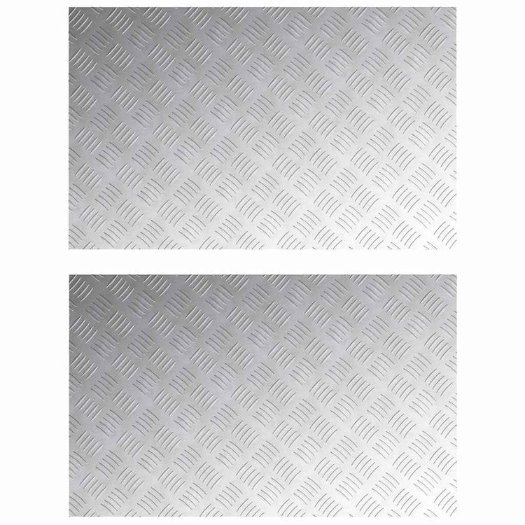 Vidaxl trapmatten 2 st 80 x 50 cm zilver aluminium rechthoekig
