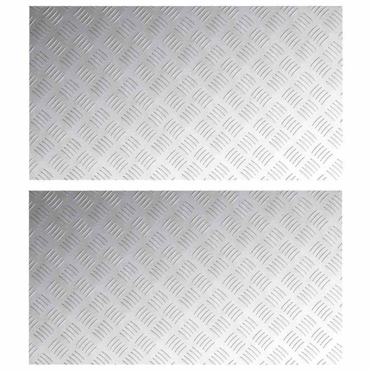 Vidaxl trapmatten 2 st 90 x 50 cm zilver aluminium rechthoekig