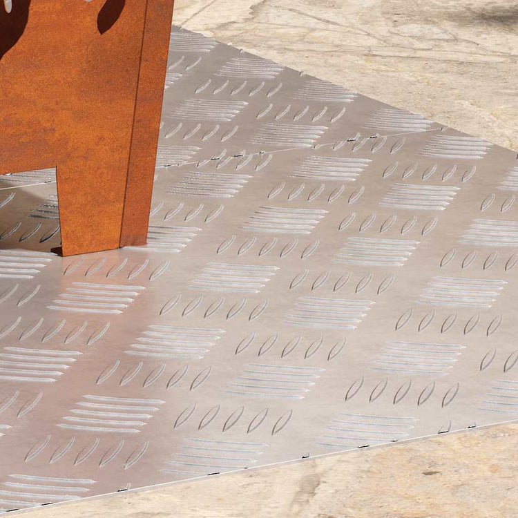 Vidaxl trapmatten 2 st 90 x 50 cm zilver aluminium rechthoekig