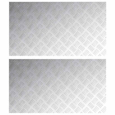 Vidaxl trapmatten 2 st 90 x 50 cm zilver aluminium rechthoekig