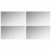 Vidaxl trap tread rechthoekig 4 pcs zilver 90 x 50 cm aluminium