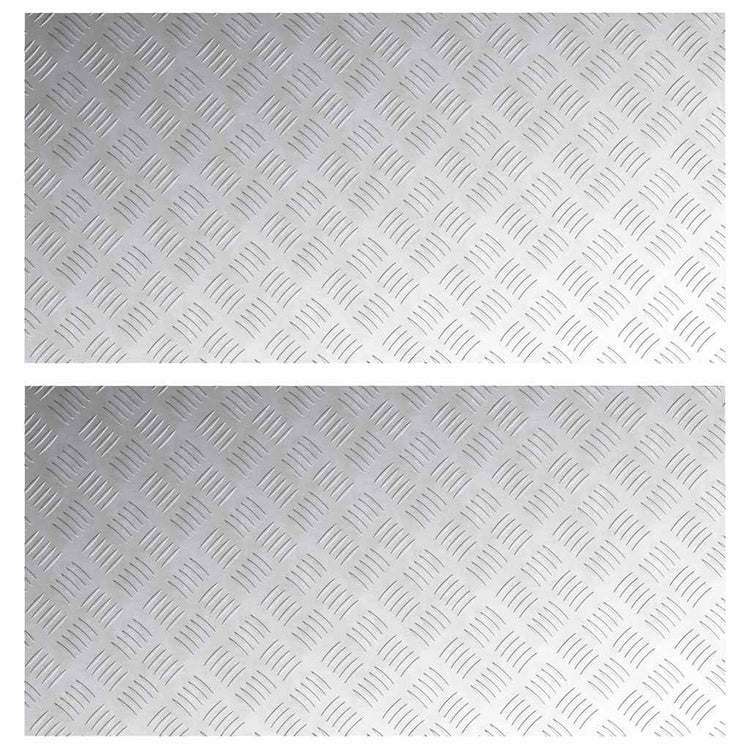 Vidaxl trapmatten 2 st 100 x 50 cm zilver aluminium rechthoekig