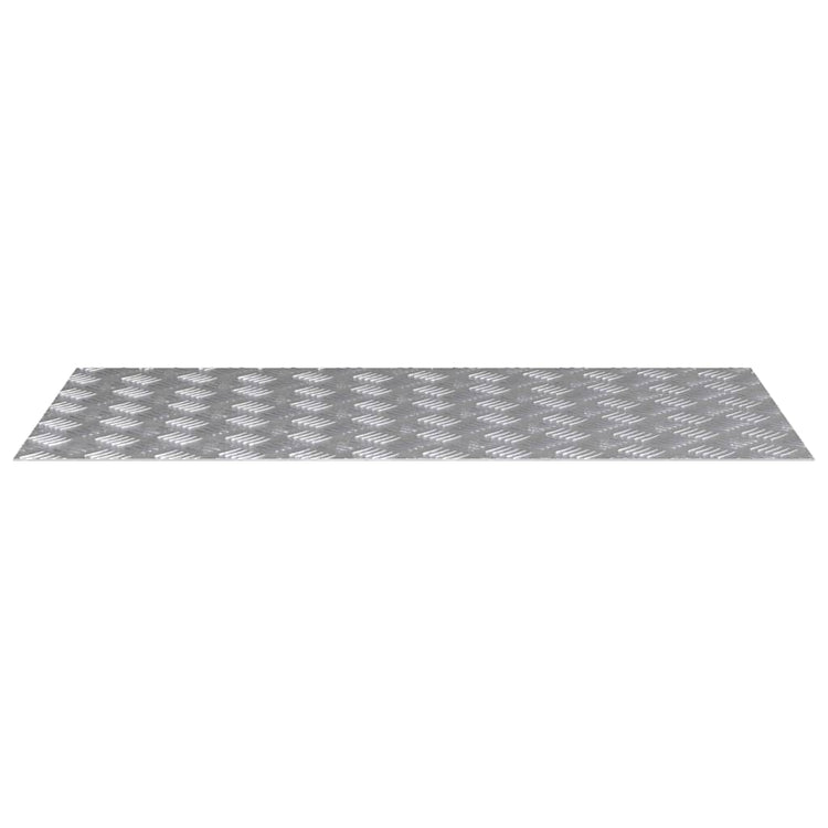 Vidaxl trapmatten 2 st 100 x 50 cm zilver aluminium rechthoekig