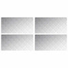 Vidaxl trap tread rechthoekig 4 pcs zilver 100 x 50 cm aluminium