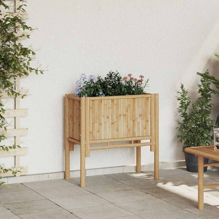 Vidaxl verhoogd bed bruin 70 x 35 x 70 cm bamboe