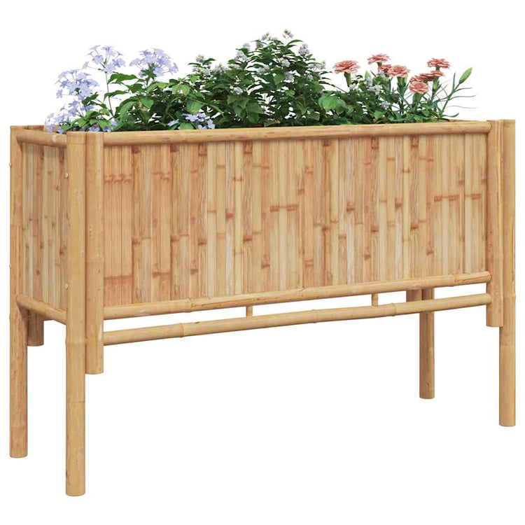 Vidaxl verhoogd bed bruin 110 x 35 x 70 cm bamboe